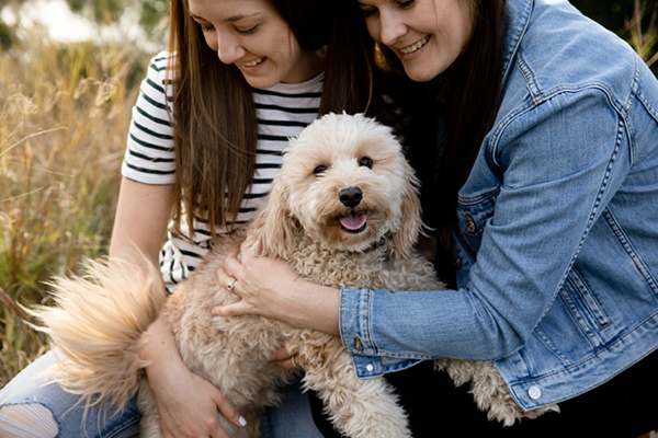 Claire & Nikki and their pup Billy // Brisbane engagement session